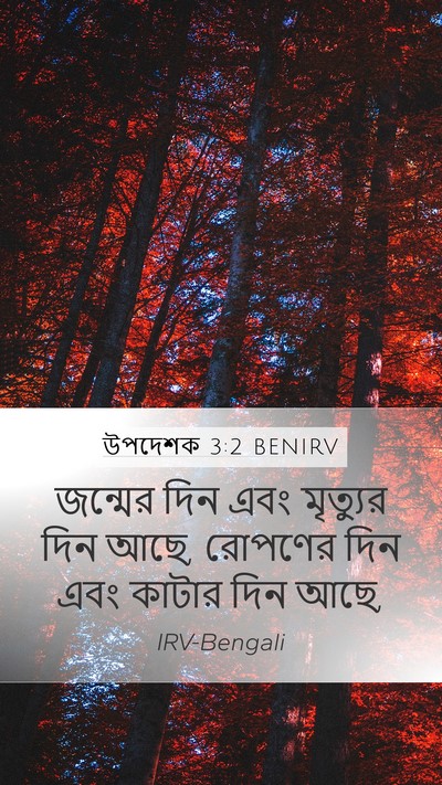 উপদেশক 3:2 BENIRV Bible Verse Image