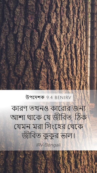 উপদেশক 9:4 BENIRV Mobile Phone Wallpaper - কারণ তখনও কারোর - Mobile Bible Verse Wallpaper