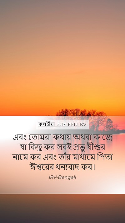 কলচীয়া 3:17 BENIRV Bible Verse Image