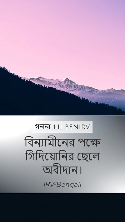 গননা 1:11 BENIRV Mobile Phone Wallpaper - বিন্যামীনের পক্ষে - Mobile Bible Verse Wallpaper