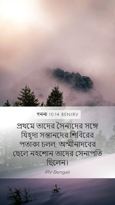 গননা 10:14 BENIRV Bible Verse Image