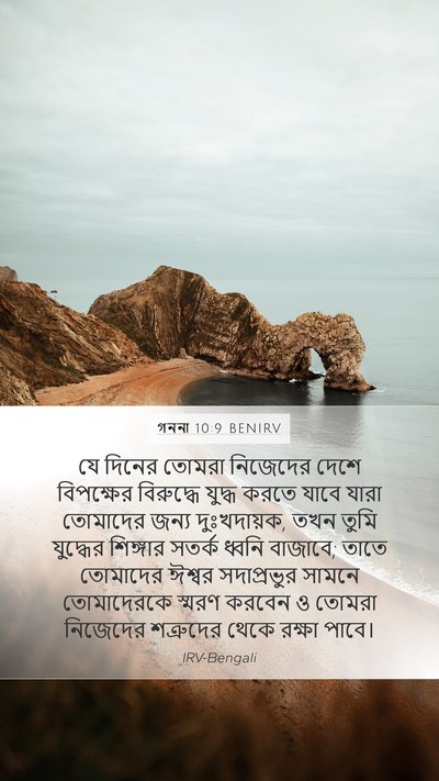 গননা 10:9 BENIRV Bible Verse Image