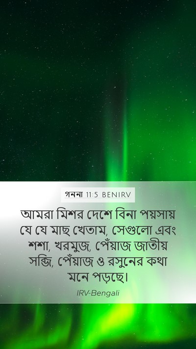 গননা 11:5 BENIRV Bible Verse Image