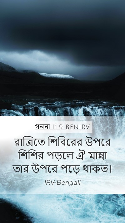 গননা 11:9 BENIRV Mobile Phone Wallpaper - রাত্রিতে শিবিরের - Mobile Bible Verse Wallpaper