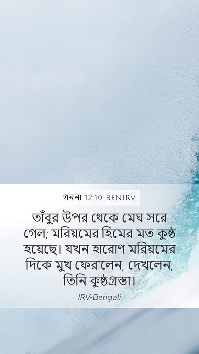 গননা 12:10 BENIRV Mobile Phone Wallpaper - তাঁবুর উপর থেকে - Mobile Bible Verse Wallpaper