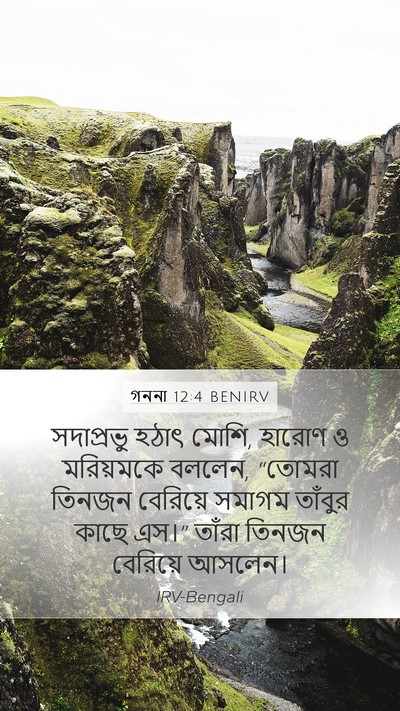 গননা 12:4 BENIRV Mobile Phone Wallpaper - সদাপ্রভু হঠাৎ - Mobile Bible Verse Wallpaper