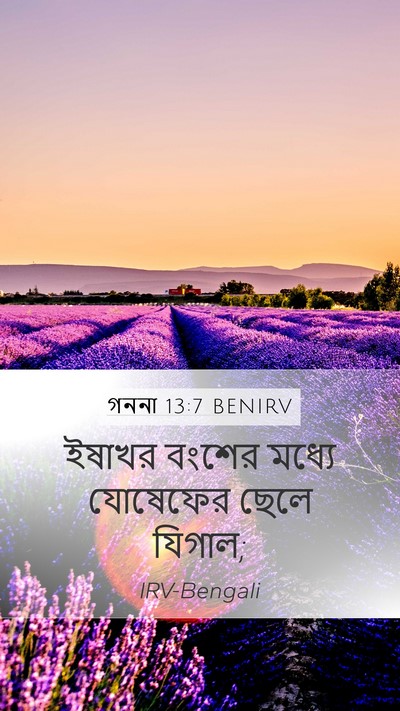 গননা 13:7 BENIRV Mobile Phone Wallpaper - ইষাখর বংশের মধ্যে - Mobile Bible Verse Wallpaper
