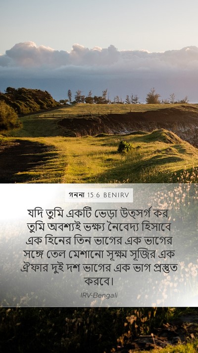 গননা 15:6 BENIRV Mobile Phone Wallpaper - যদি তুমি একটি - Mobile Bible Verse Wallpaper