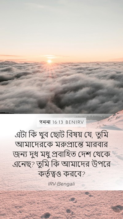 গননা 16:13 BENIRV Bible Verse Image