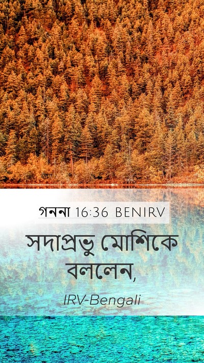 গননা 16:36 BENIRV Mobile Phone Wallpaper - সদাপ্রভু মোশিকে - Mobile Bible Verse Wallpaper
