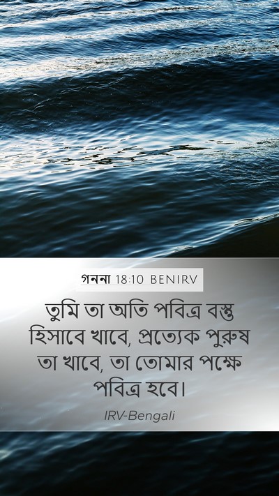 গননা 18:10 BENIRV Mobile Phone Wallpaper - তুমি তা অতি পবিত্র - Mobile Bible Verse Wallpaper