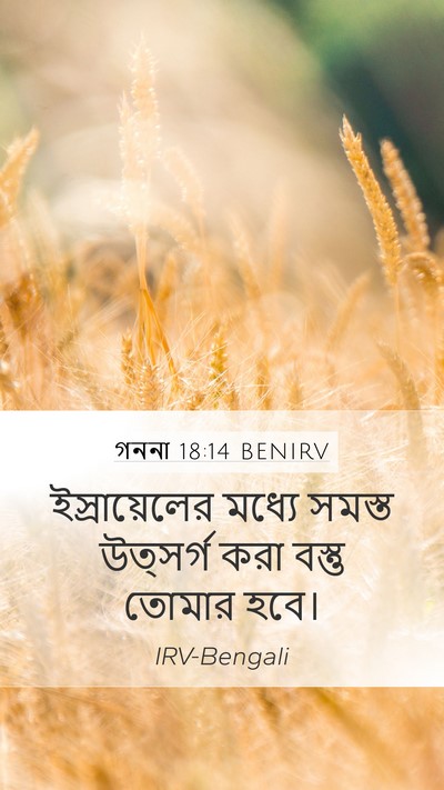 গননা 18:14 BENIRV Mobile Phone Wallpaper - ইস্রায়েলের মধ্যে - Mobile Bible Verse Wallpaper