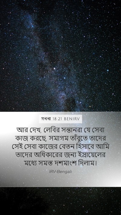 গননা 18:21 BENIRV Bible Verse Image