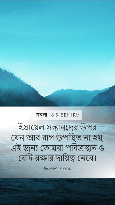 গননা 18:5 BENIRV Bible Verse Image