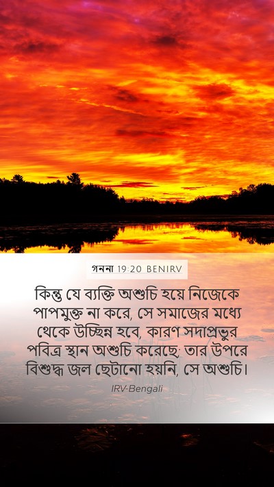 গননা 19:20 BENIRV Mobile Phone Wallpaper - কিন্তু যে ব্যক্তি - Mobile Bible Verse Wallpaper