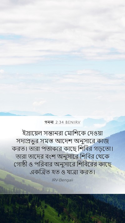 গননা 2:34 BENIRV Bible Verse Image