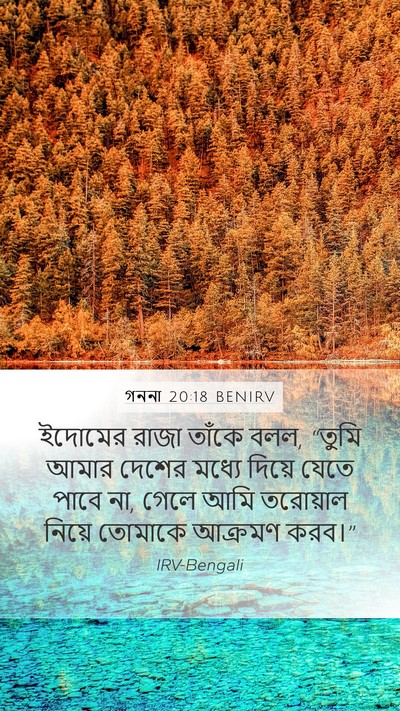 গননা 20:18 BENIRV Bible Verse Image
