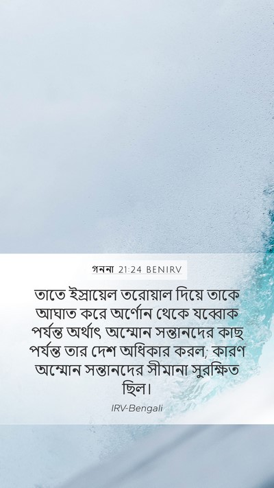 গননা 21:24 BENIRV Bible Verse Image