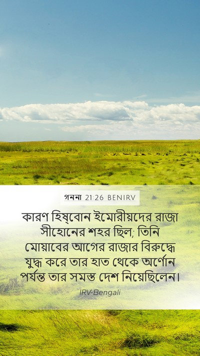 গননা 21:26 BENIRV Bible Verse Image
