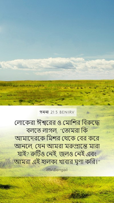 গননা 21:5 BENIRV Bible Verse Image