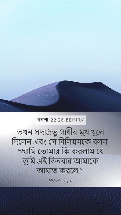 গননা 22:28 BENIRV Bible Verse Image