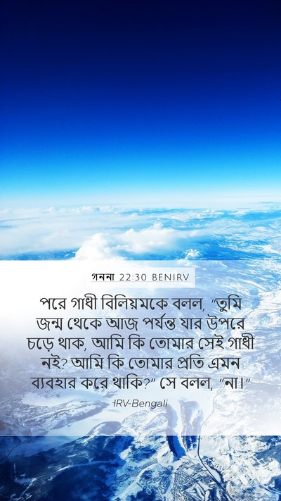 গননা 22:30 BENIRV Mobile Phone Wallpaper - পরে গাধী - Mobile Bible Verse Wallpaper