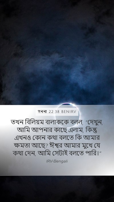 গননা 22:38 BENIRV Bible Verse Image