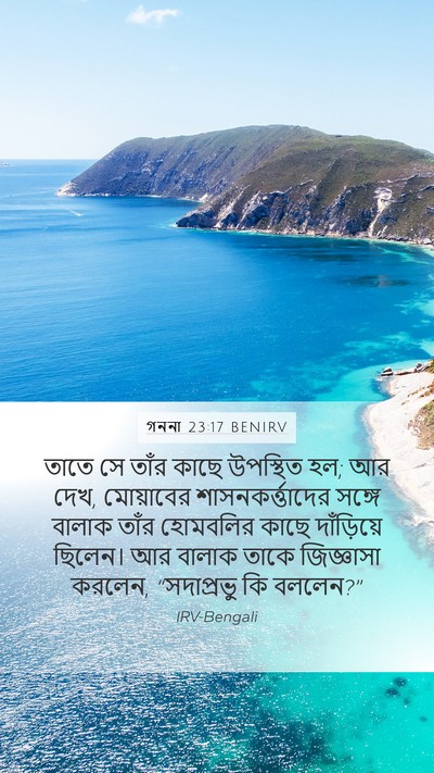 গননা 23:17 BENIRV Mobile Phone Wallpaper - তাতে সে তাঁর কাছে - Mobile Bible Verse Wallpaper