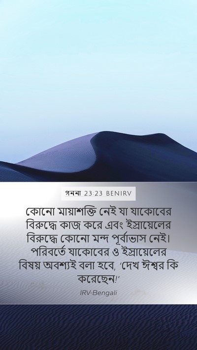 গননা 23:23 BENIRV Bible Verse Image