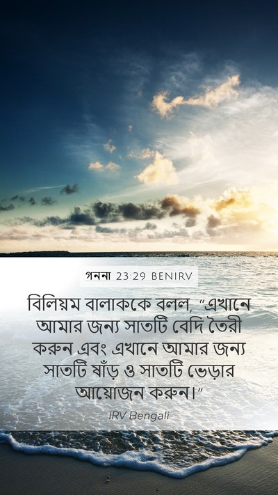 গননা 23:29 BENIRV Bible Verse Image