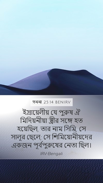 গননা 25:14 BENIRV Bible Verse Image