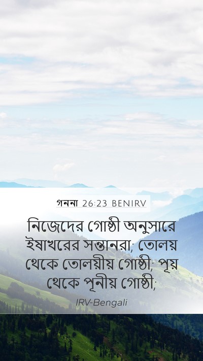 গননা 26:23 BENIRV Bible Verse Image