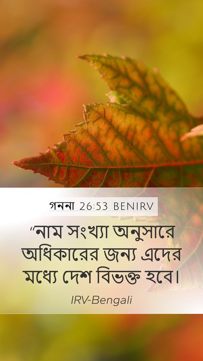 গননা 26:53 BENIRV Mobile Phone Wallpaper - “নাম সংখ্যা - Mobile Bible Verse Wallpaper