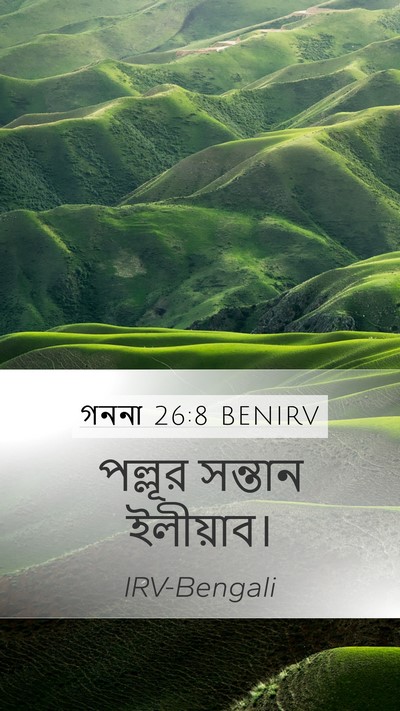 গননা 26:8 BENIRV Mobile Phone Wallpaper - পল্লূর সন্তান - Mobile Bible Verse Wallpaper
