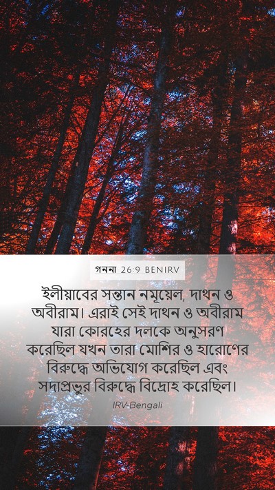 গননা 26:9 BENIRV Bible Verse Image