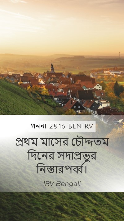 গননা 28:16 BENIRV Bible Verse Image