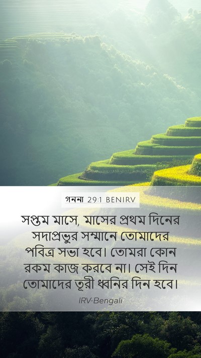 গননা 29:1 BENIRV Bible Verse Image