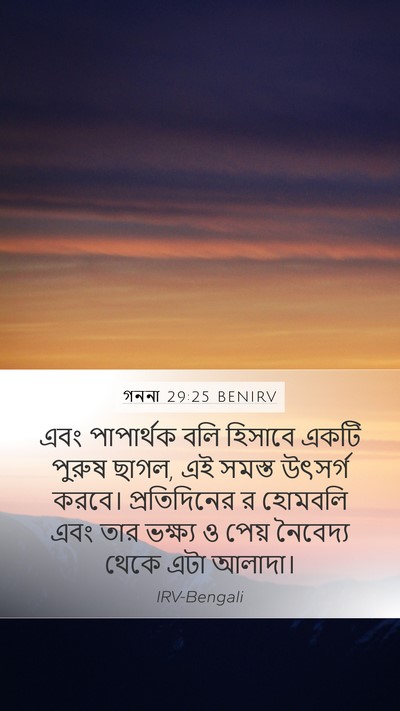 গননা 29:25 BENIRV Bible Verse Image
