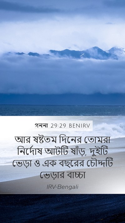 গননা 29:29 BENIRV Mobile Phone Wallpaper - আর ষষ্টতম দিনের - Mobile Bible Verse Wallpaper
