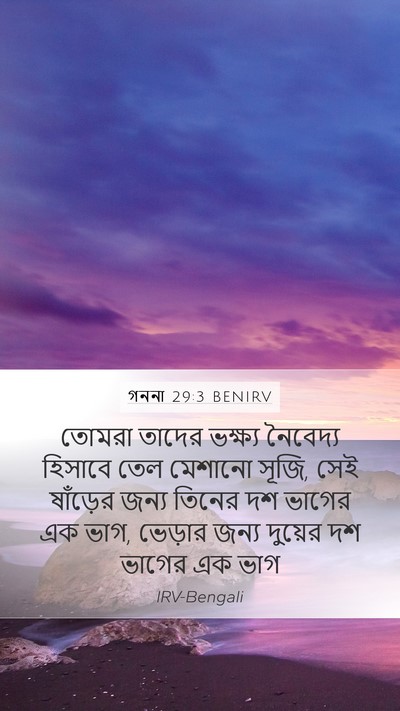 গননা 29:3 BENIRV Mobile Phone Wallpaper - তোমরা তাদের - Mobile Bible Verse Wallpaper