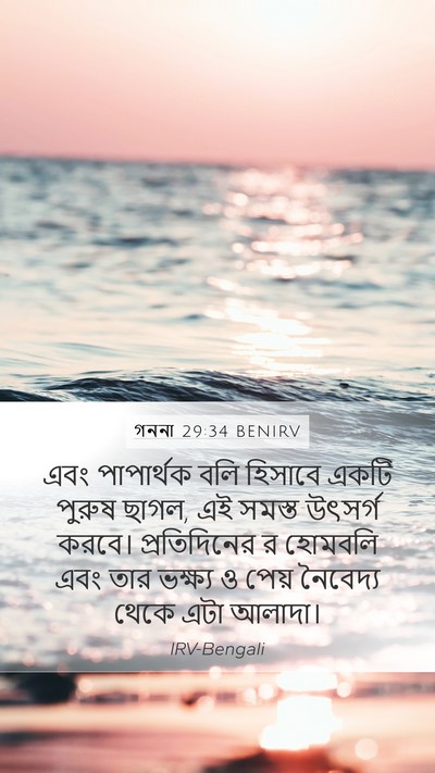 গননা 29:34 BENIRV Bible Verse Image