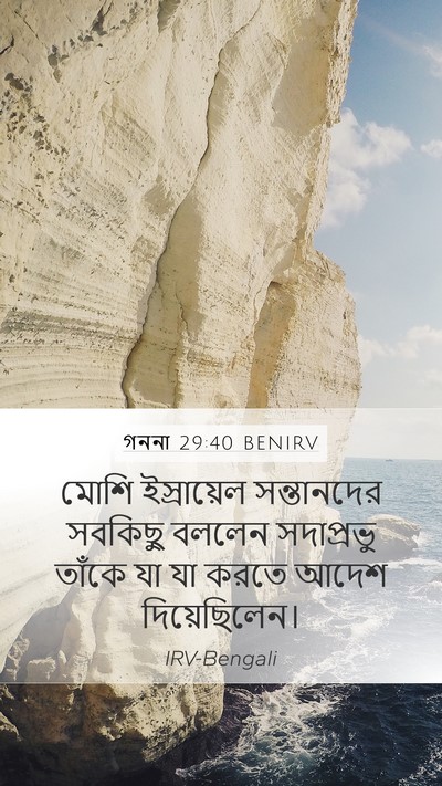 গননা 29:40 BENIRV Bible Verse Image