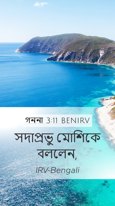 গননা 3:11 BENIRV Mobile Phone Wallpaper - সদাপ্রভু মোশিকে - Mobile Bible Verse Wallpaper