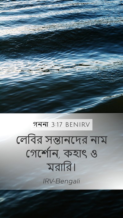 গননা 3:17 BENIRV Mobile Phone Wallpaper - লেবির সন্তানদের - Mobile Bible Verse Wallpaper