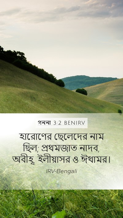 গননা 3:2 BENIRV Bible Verse Image