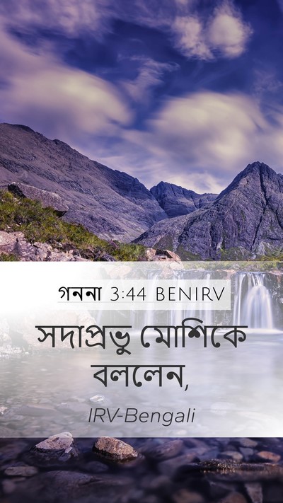 গননা 3:44 BENIRV Mobile Phone Wallpaper - সদাপ্রভু মোশিকে - Mobile Bible Verse Wallpaper