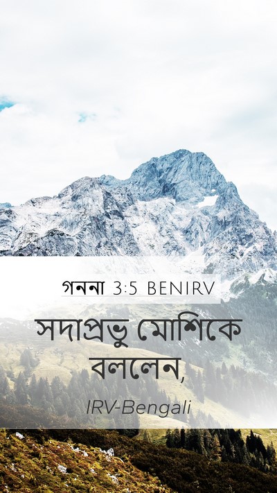 গননা 3:5 BENIRV Mobile Phone Wallpaper - সদাপ্রভু মোশিকে - Mobile Bible Verse Wallpaper