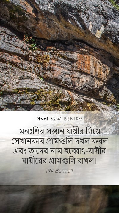 গননা 32:41 BENIRV Bible Verse Image