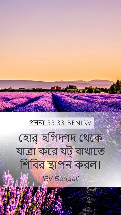গননা 33:33 BENIRV Mobile Phone Wallpaper - হোর্-হগিদ্গদ থেকে - Mobile Bible Verse Wallpaper