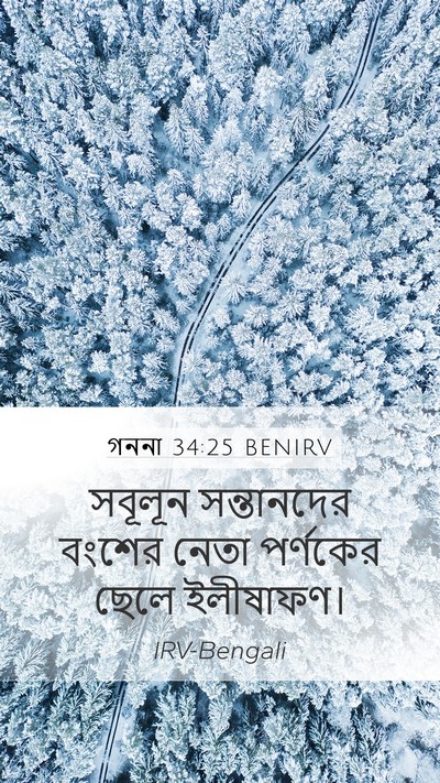 গননা 34:25 BENIRV Mobile Phone Wallpaper - সবূলূন সন্তানদের - Mobile Bible Verse Wallpaper